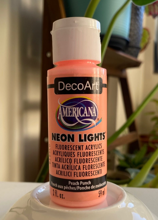 PINTURA ACRÍLICA FLUORESCENTE DECOART PEACH PUNCH