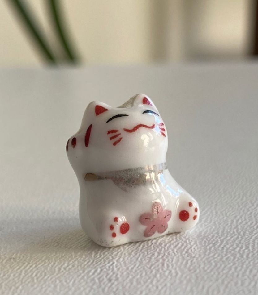 CUENTA VIDRIO GATO DE LA SUERTE